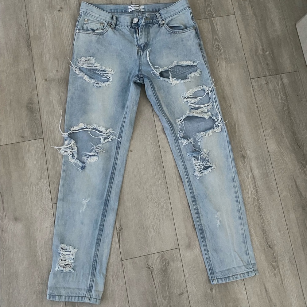 One Teaspoon Awesome Baggies low waist| medium rise| relaxed leg tapered jean